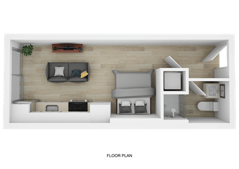 MERX Slabtown Apartments in Portland, Oregon Studio Floor Plan